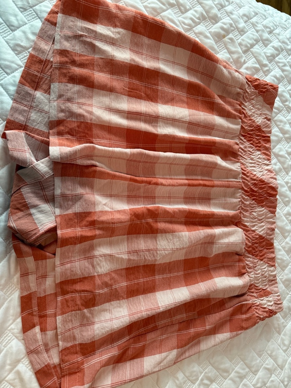 torrid Orange and White Plaid Casual Shorts